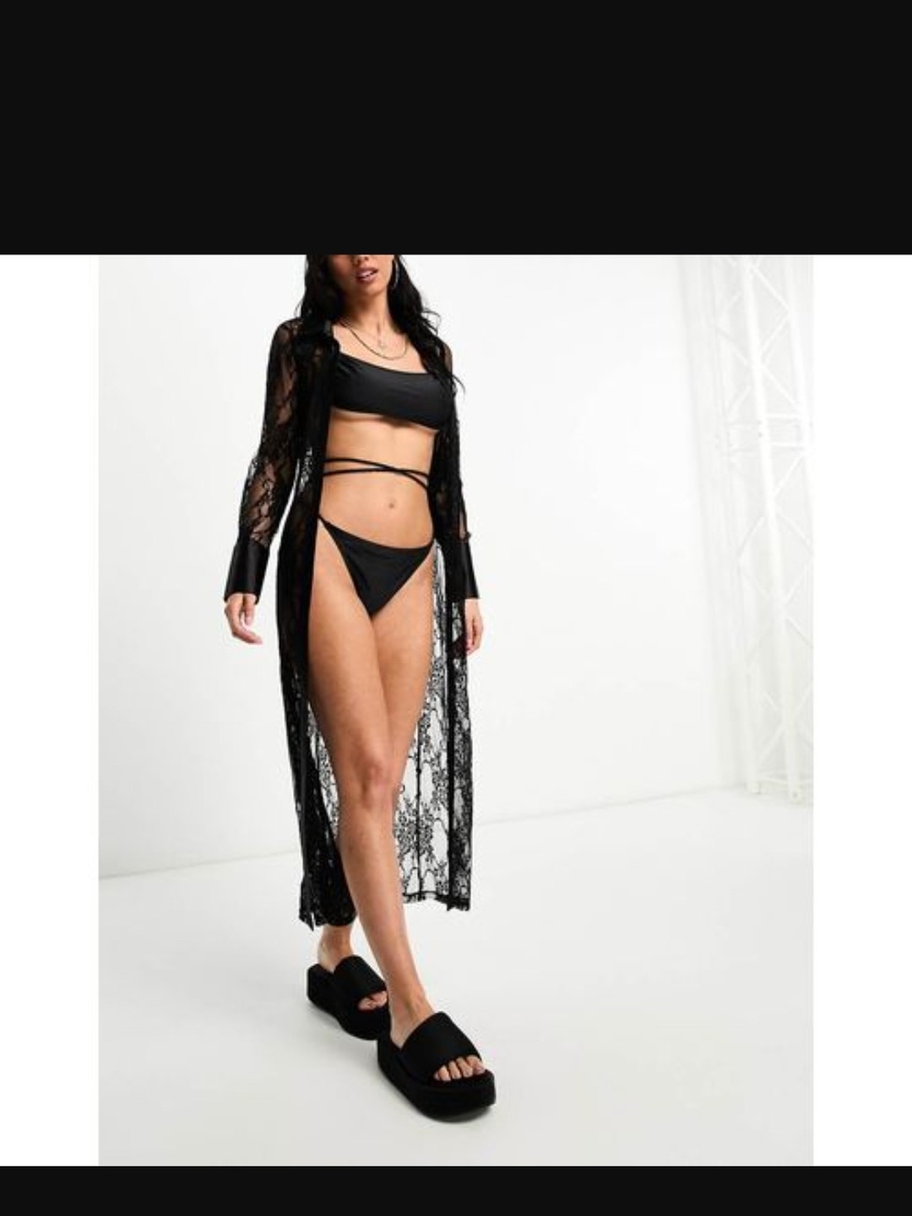 Aria Cove lace beach maxi shirt